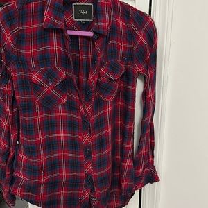Red button down no hoodie